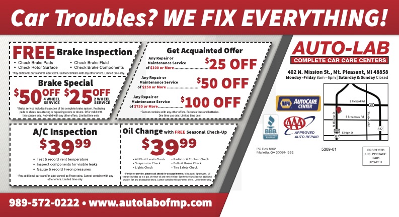 Auto Repair Specials in Mt Pleasant | Auto-Lab - Mt%20Pleasant%20Upswell%20Spring%202025